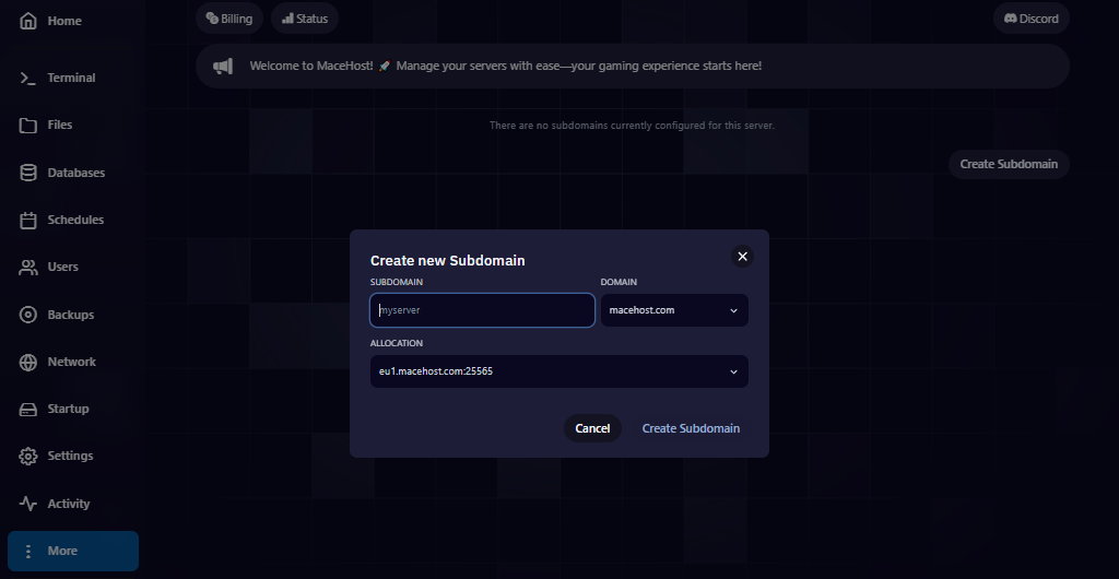 Subdomain